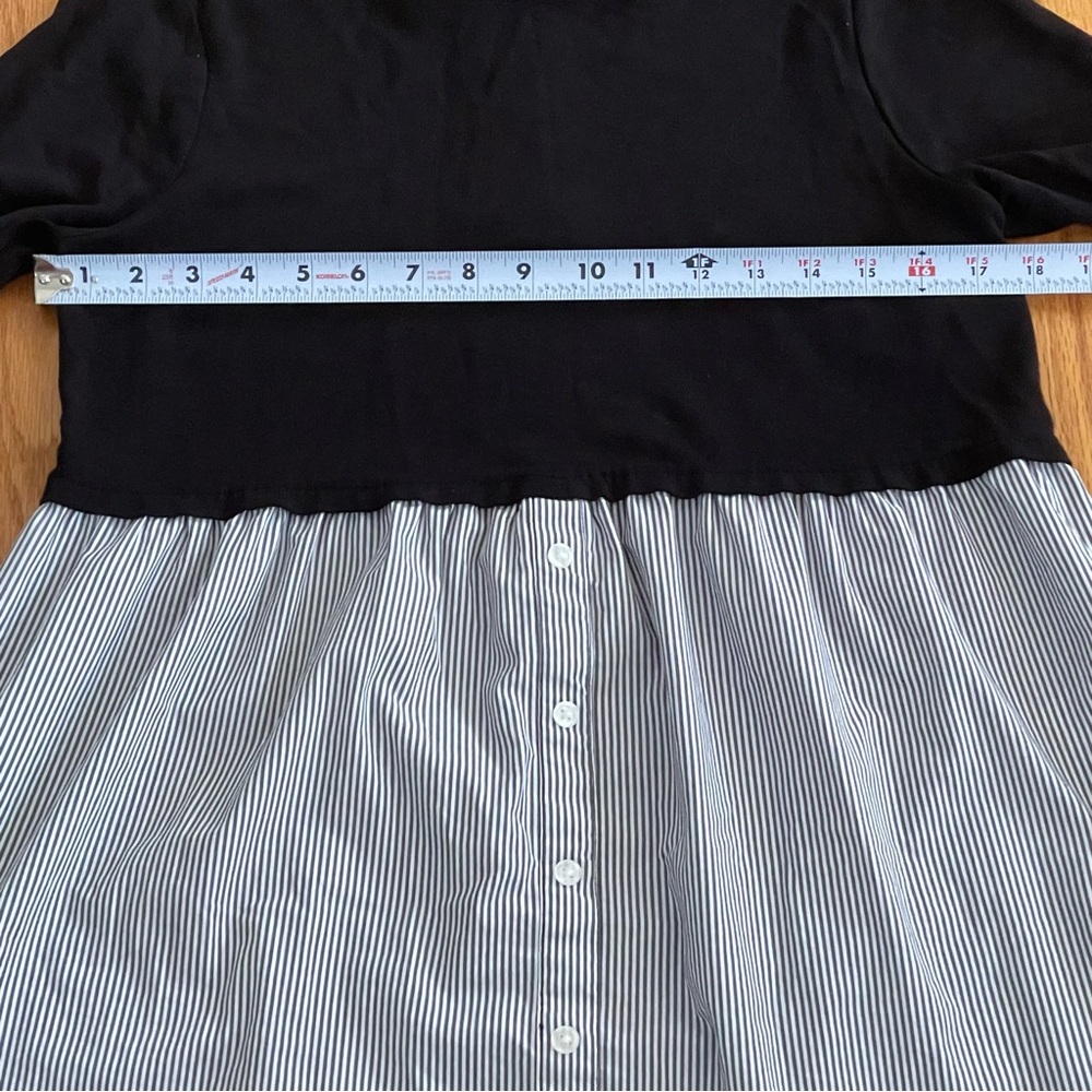 Motherhood Maternity Black and Black and White Striped Layer Long Sleeve Size M - Picture 7 of 16